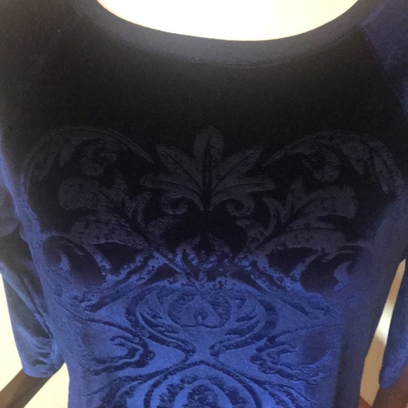 Chico’s Velvet Top with Brocade Pattern, Small - Picture 3 of 7